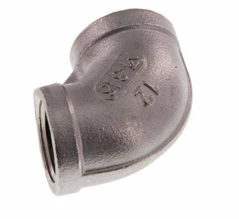 1/2'' NPT RVS L-Fitting 90graden 16 Bar