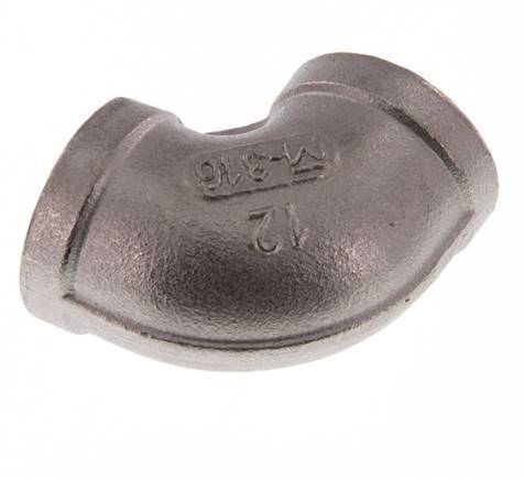 1/2'' NPT RVS L-Fitting 90graden 16 Bar