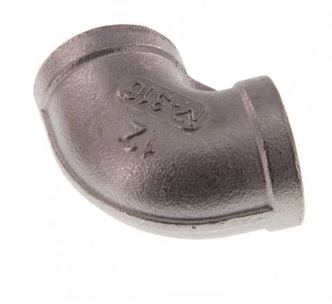 1/2'' NPT RVS L-Fitting 90graden 16 Bar