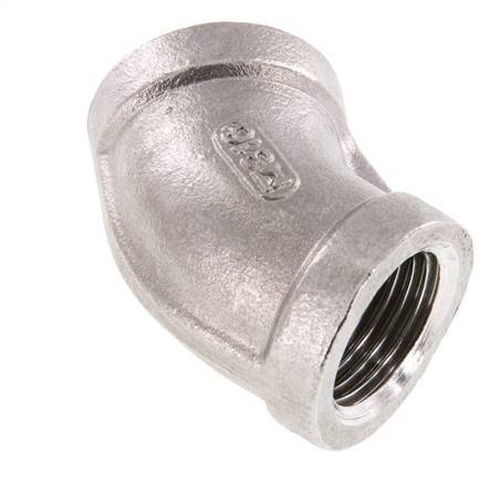 Rp 1/2'' RVS L-Fitting 45graden 16 Bar