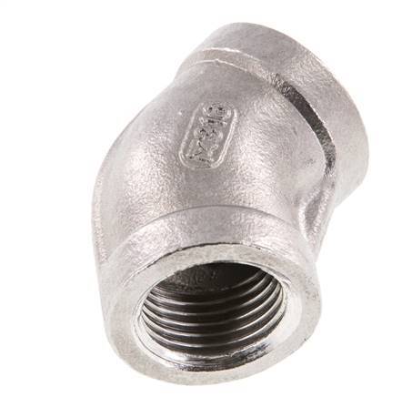 Rp 1/2'' RVS L-Fitting 45graden 16 Bar