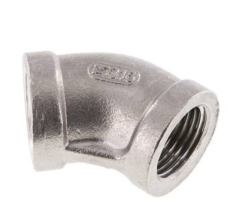 Rp 1/2'' RVS L-Fitting 45graden 16 Bar