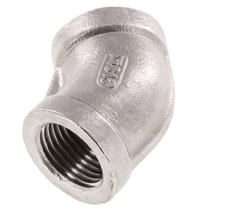 Rp 1/2'' RVS L-Fitting 45graden 16 Bar