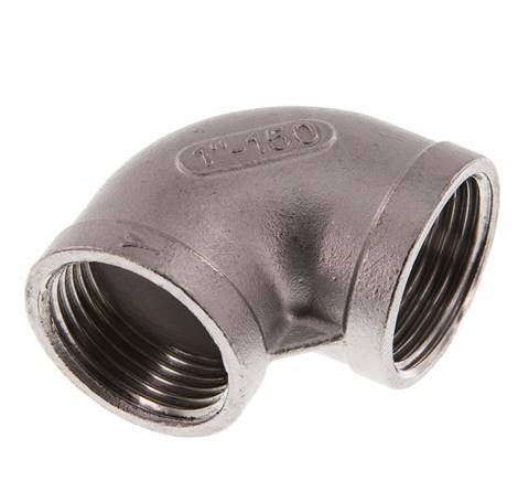 Rp 1'' Stainless steel 90 deg Elbow Fitting 10 Bar