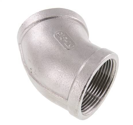 Rp 1 1/2'' RVS L-Fitting 45graden 16 Bar
