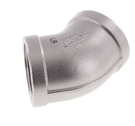Rp 1 1/4'' RVS L-Fitting 45graden 16 Bar