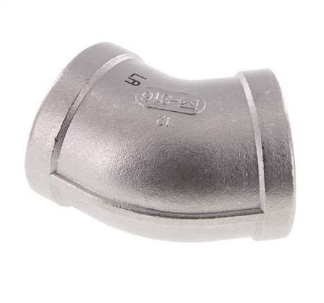 Rp 1 1/4'' RVS L-Fitting 45graden 16 Bar