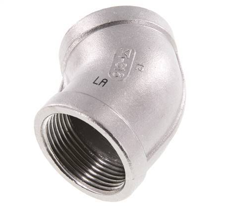 Rp 1 1/4'' RVS L-Fitting 45graden 16 Bar