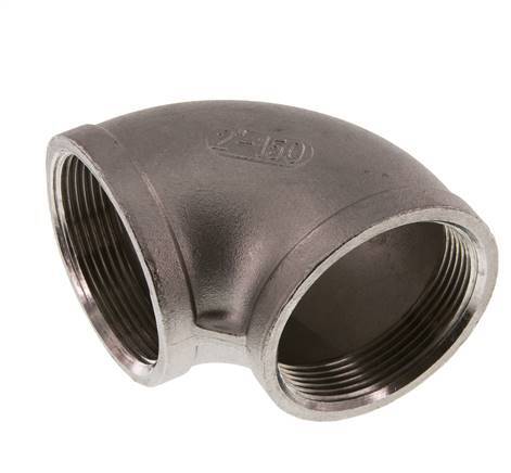 Rp 2'' RVS L-Fitting 90graden 16 Bar