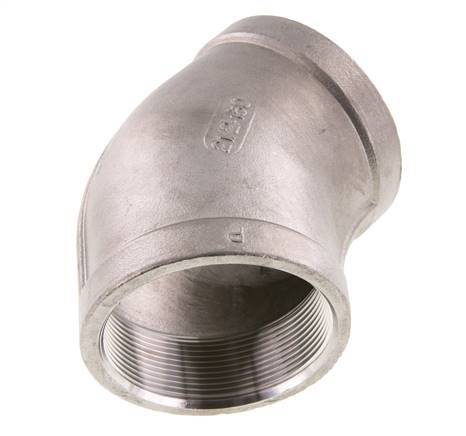 Rp 2 1/2'' RVS L-Fitting 45graden 16 Bar