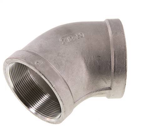 Rp 2 1/2'' RVS L-Fitting 45graden 16 Bar