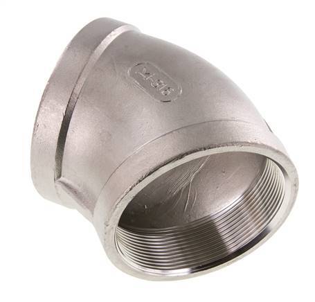 Rp 3'' RVS L-Fitting 45graden 16 Bar