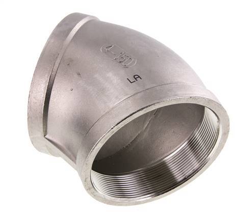 Rp 4'' RVS L-Fitting 45graden 16 Bar