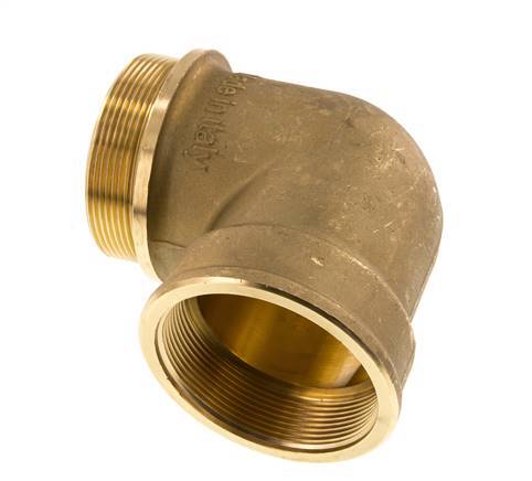 G 2 1/2'' x G 2 1/2'' F/M Messing L-Fitting 90graden 16 Bar