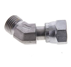 UNF 9/16''-18 x UNF 9/16''-18 F/M Zinc plated Steel 45 deg Elbow Fitting ORFS 630 Bar - Hydraulic
