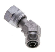 UNF 9/16''-18 x UNF 9/16''-18 F/M Zinc plated Steel 45 deg Elbow Fitting ORFS 630 Bar - Hydraulic