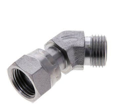 UN 11/16''-16 x UN 11/16''-16 F/M Verzinkt Stalen L-Fitting 45graden ORFS 630 Bar - Hydrauliek