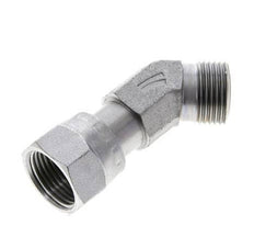 UN 13/16''-16 x UN 13/16''-16 F/M Verzinkt Stalen L-Fitting 45graden ORFS 630 Bar - Hydrauliek