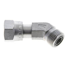 UN 13/16''-16 x UN 13/16''-16 F/M Verzinkt Stalen L-Fitting 45graden ORFS 630 Bar - Hydrauliek