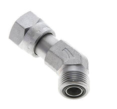 UN 13/16''-16 x UN 13/16''-16 F/M Verzinkt Stalen L-Fitting 45graden ORFS 630 Bar - Hydrauliek