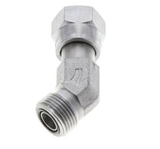 UN 13/16''-16 x UN 13/16''-16 F/M Verzinkt Stalen L-Fitting 45graden ORFS 630 Bar - Hydrauliek