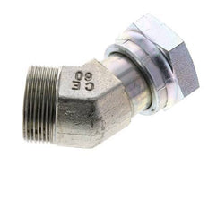 UN 1-11/16''-12 x UN 1-11/16''-12 F/M Verzinkt Stalen L-Fitting 45graden ORFS 250 Bar - Hydrauliek