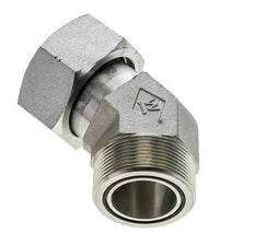 UN 2''-12 x UN 2''-12 F/M Verzinkt Stalen L-Fitting 45graden ORFS 250 Bar - Hydrauliek