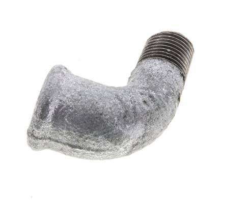 Rp 1/8'' x R 1/8'' F/M Zinc plated Cast iron 90 deg Elbow Fitting 25 Bar [2 Pieces]