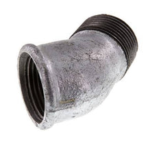 Rp 1'' x R 1'' F/M Zinc plated Cast iron 45 deg Elbow Fitting 25 Bar