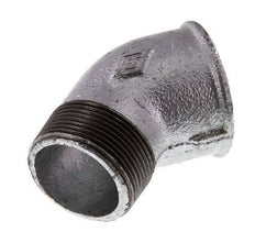 Rp 1 1/2'' x R 1 1/2'' F/M Zinc plated Cast iron 45 deg Elbow Fitting 25 Bar