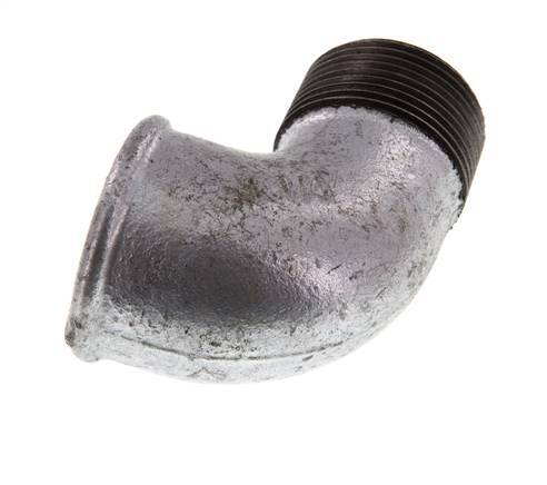 Rp 1 1/4'' x R 1 1/4'' F/M Zinc plated Cast iron 90 deg Elbow Fitting 25 Bar