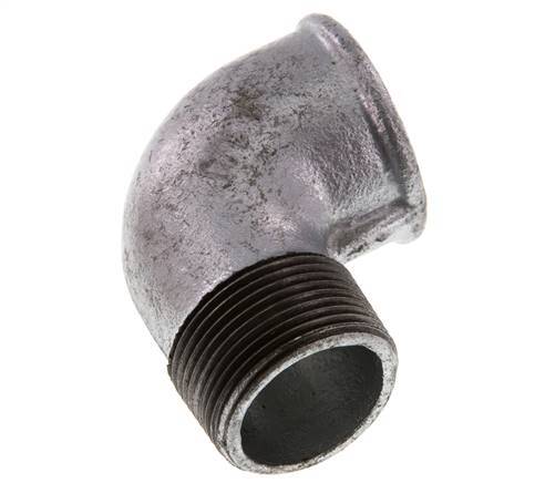 Rp 1 1/4'' x R 1 1/4'' F/M Zinc plated Cast iron 90 deg Elbow Fitting 25 Bar