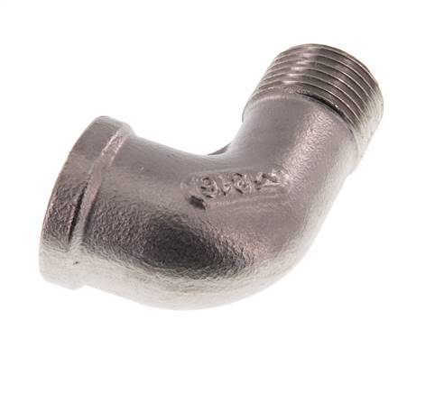 Rp 1/2'' x R 1/2'' F/M RVS L-Fitting 90graden 16 Bar