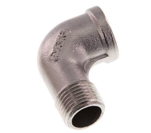 Rp 1/2'' x R 1/2'' F/M RVS L-Fitting 90graden 16 Bar