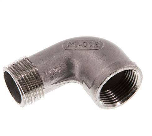 Rp 3/4'' x R 3/4'' F/M RVS L-Fitting 90graden 10 Bar