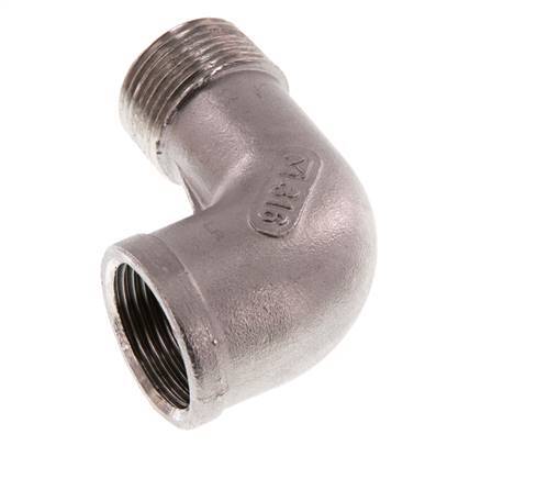 Rp 3/4'' x R 3/4'' F/M RVS L-Fitting 90graden 10 Bar