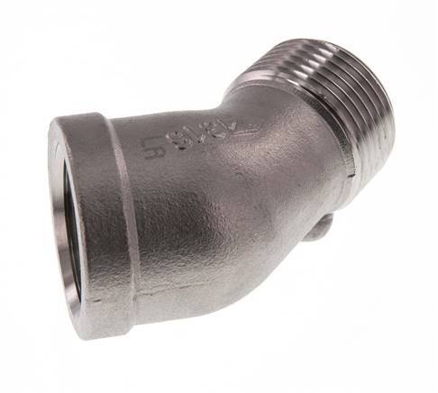 Rp 1'' x R 1'' F/M Stainless steel 45 deg Elbow Fitting 16 Bar