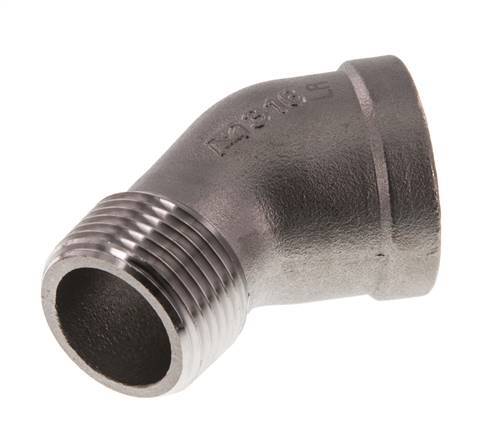 Rp 1'' x R 1'' F/M Stainless steel 45 deg Elbow Fitting 16 Bar
