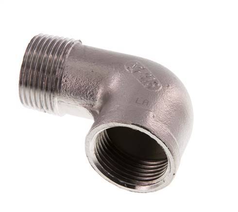 Rp 1'' x R 1'' F/M RVS L-Fitting 90graden 10 Bar