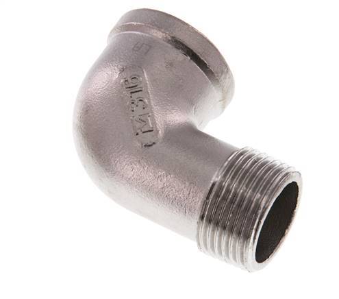 Rp 1'' x R 1'' F/M RVS L-Fitting 90graden 16 Bar