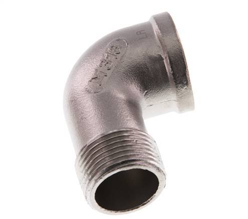 Rp 1'' x R 1'' F/M RVS L-Fitting 90graden 16 Bar