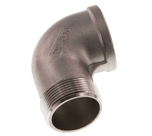 1 1/2'' NPT x 1 1/2'' NPT F/M Stainless steel 90 deg Elbow Fitting 16 Bar