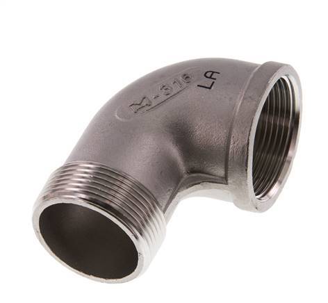 Rp 1 1/2'' x R 1 1/2'' F/M RVS L-Fitting 90graden 16 Bar