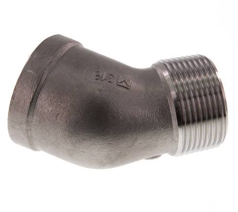 Rp 1 1/4'' x R 1 1/4'' F/M Stainless steel 45 deg Elbow Fitting 16 Bar