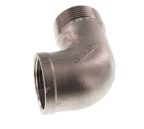 Rp 1 1/4'' x R 1 1/4'' F/M RVS L-Fitting 90graden 10 Bar
