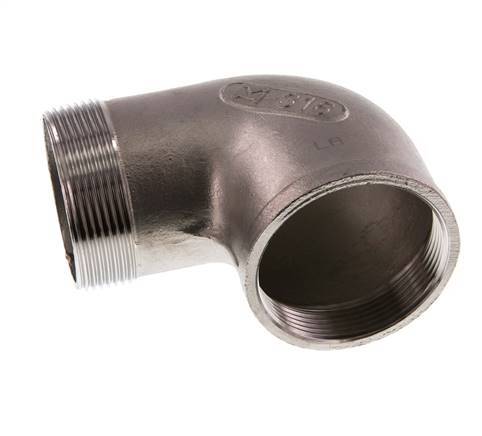 Rp 2'' x R 2'' F/M RVS L-Fitting 90graden 10 Bar