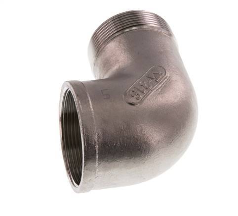 Rp 2'' x R 2'' F/M RVS L-Fitting 90graden 10 Bar