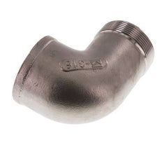 Rp 2'' x R 2'' F/M RVS L-Fitting 90graden 10 Bar