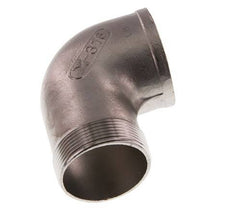 Rp 2'' x R 2'' F/M RVS L-Fitting 90graden 10 Bar