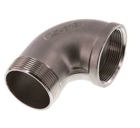 Rp 2'' x R 2'' F/M Stainless steel 90 deg Elbow Fitting 16 Bar